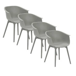 Garden Impressions Lexy Tuinstoel Licht Grijs - 4 Stuks