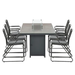 Garden Impressions Tuinset Mason Zwart - Elnes Vuur Tuintafel