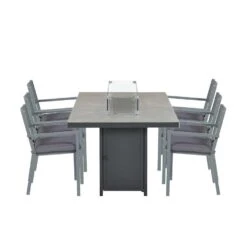 Garden Impressions Amarillo Tuinset 7-delig - Elnes Vuurtafel