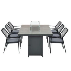 Garden Impressions Ross Tuinset Zwart - Elnes Vuur Tuintafel