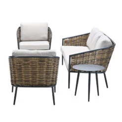 Garden Impressions San Vito Loungeset 5-delig - Zand -Garden Impressions 1000090478 0103