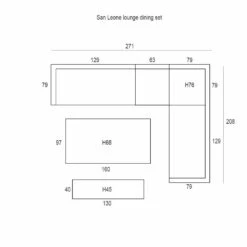 Garden Impressions San Leone Lounge Dining Set 6-delig-mint Grijs -Garden Impressions 1000091613 0103