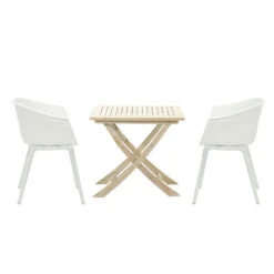 Garden Impressions Lexy Balkonset 3-delig Wit - Keys Vouwtafel