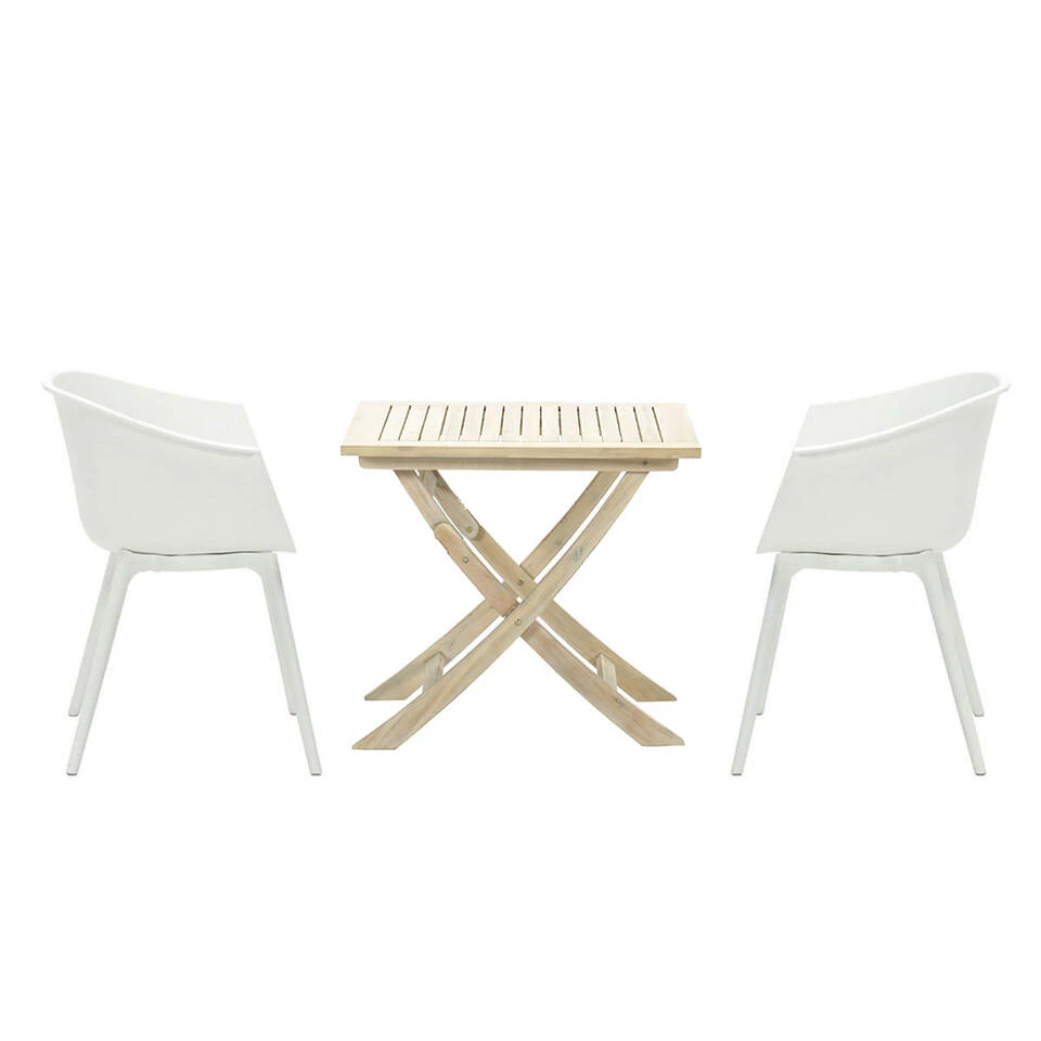 Garden Impressions Lexy Balkonset 3-delig Wit - Keys Vouwtafel 1 Garden Impressions Lexy Balkonset 3-delig Wit - Keys Vouwtafel
