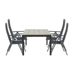 Garden Impressions Rosa Tuinset 5-delig - Palmas Tafel 180x107 Cm