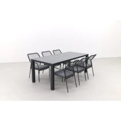 GI Dido Black/Lena 160 Cm. - Stapelbare Tuinset - 5-delig -Garden Impressions 1000096402 0103