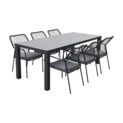 GI Dido Black/Lena 160 Cm. - Stapelbare Tuinset - 5-delig