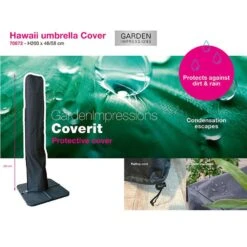 Garden Impressions Zweefparasol 3x3 M D. Grijs/ecru Met Voet En Hoes -Garden Impressions 1256907930 0103