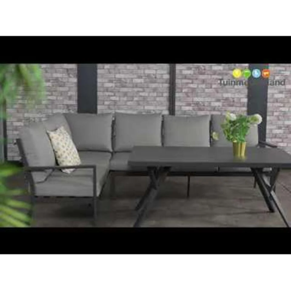 Garden Impressions Senja Lounge Dining Set 3-delig Links - D. Grijs 2 Garden Impressions Senja Lounge Dining Set 3-delig Links - D. Grijs - Afbeelding 2