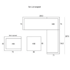 Garden Impressions San Luis Loungeset 4-delig - Mint Grijs -Garden Impressions 1952726805 0103
