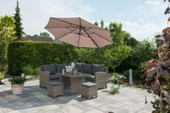 Garden Impressions Hawaii S D. Grijs - Taupe Ronde Zweefparasol -Garden Impressions 3a74c198b2549b2b