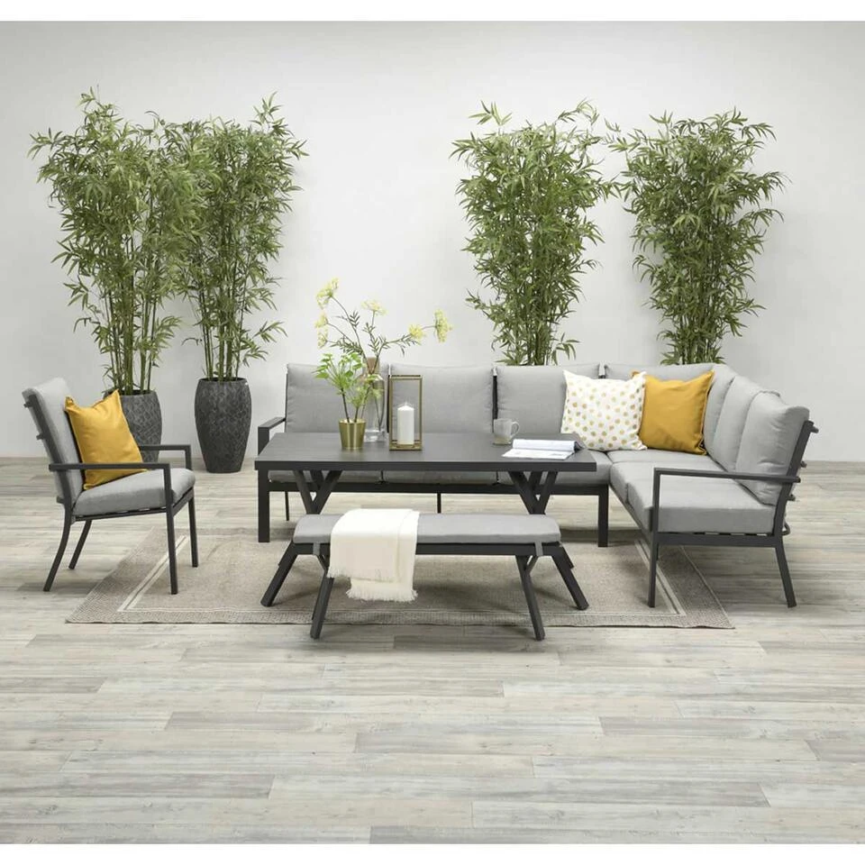 Garden Impressions Senja Lounge Dining Set 3-delig Links - D. Grijs 3 Garden Impressions Senja Lounge Dining Set 3-delig Links - D. Grijs - Afbeelding 3