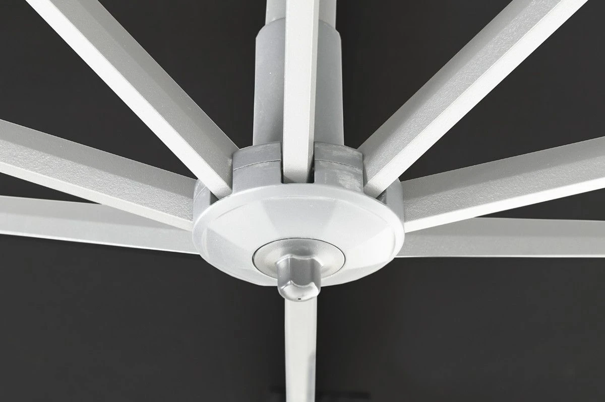 Garden Impressions Hawaii 300x300 Cm Wit Zwart Zweefparasol 6 Garden Impressions Hawaii 300x300 Cm Wit Zwart Zweefparasol - Afbeelding 6