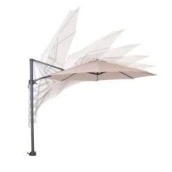 Garden Impressions Hawaii S Donkergrijs Ecru Ronde Zweefparasol -Garden Impressions efb5596cff112e7e